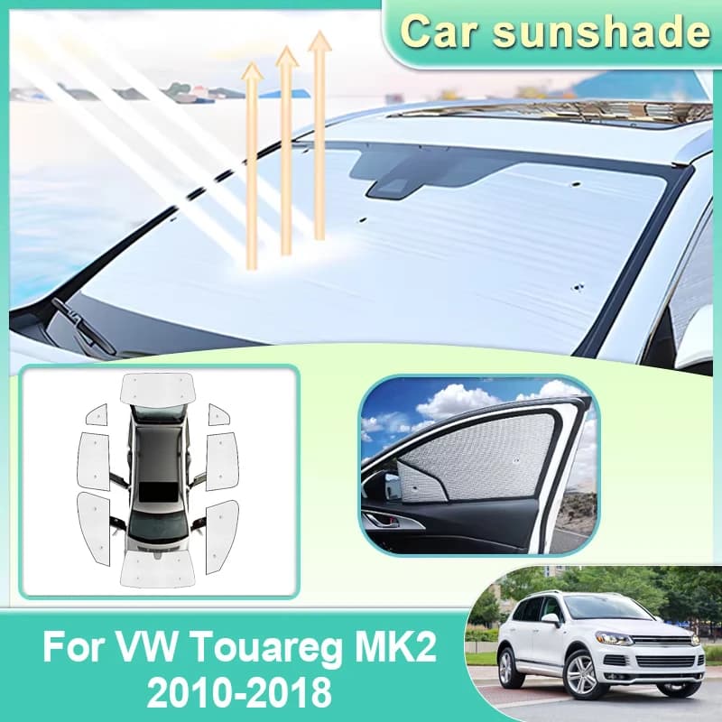 Parasole per auto per Volkswagen VW Touareg MK2 7P 2010-2018 Visiera per parabrezza Protezione solare Isolamento termico Protezione anti-UV