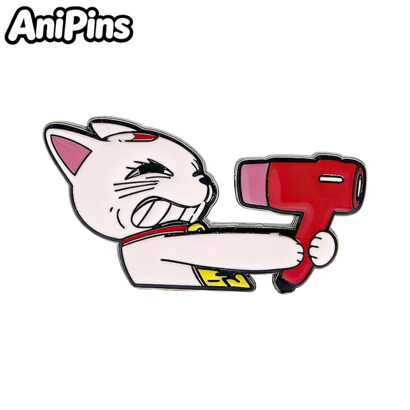 AniPins Spille Divertenti a Forma di Gatto, 5 Design, Spilla in Smalto a Forma di Fiore, Anatra, Animale, Distintivo per Zaino, Vestiti, Regali