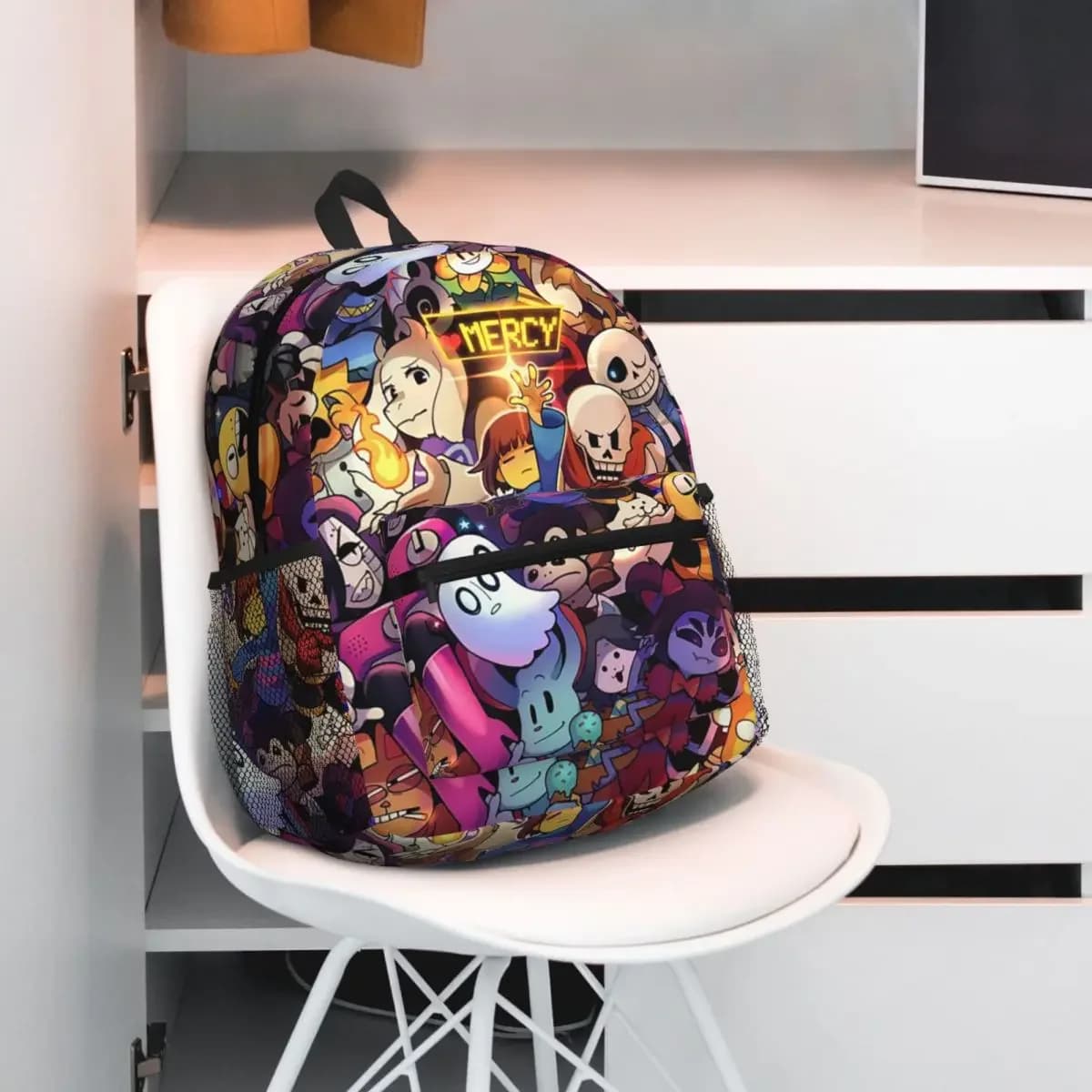 Undertale Cartoon Student Backpack School Bag Hiking Travel Daypack for Boys Girls Fashion Bookbag Shoulder Bags