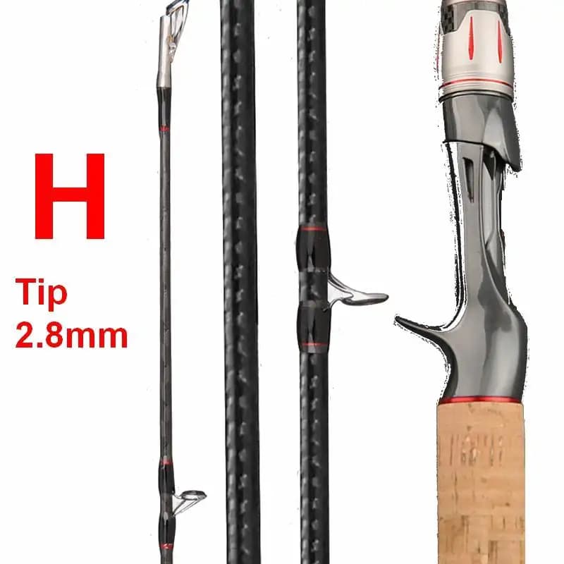 ZZ26 Punta a testa di serpente Dia. 2.8mm H 2.1m 2.28m 2.4m X Canna da pesca spinning con esca potente avvolta Hi-Carbon 7000g Senza mulinello