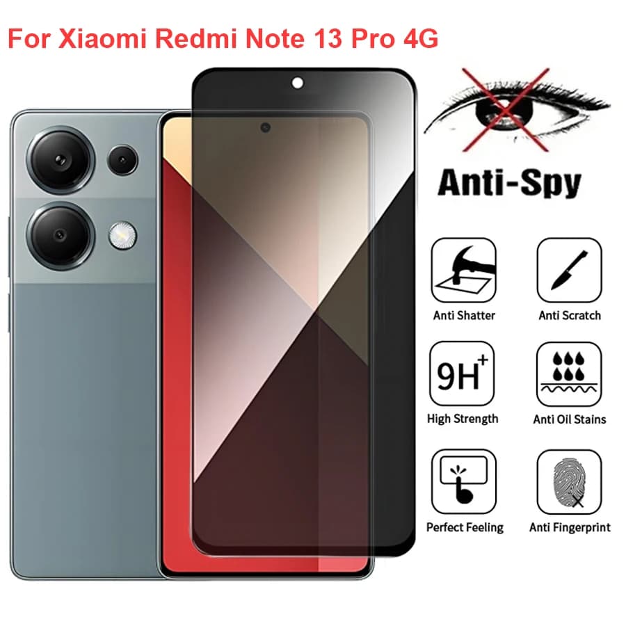 For Xiaomi Redmi Note 13 Pro 4G Anti Spy Privacy Tempered Glass Screen Protector Compatible For Redmi Note13 Pro 4G Phone Film