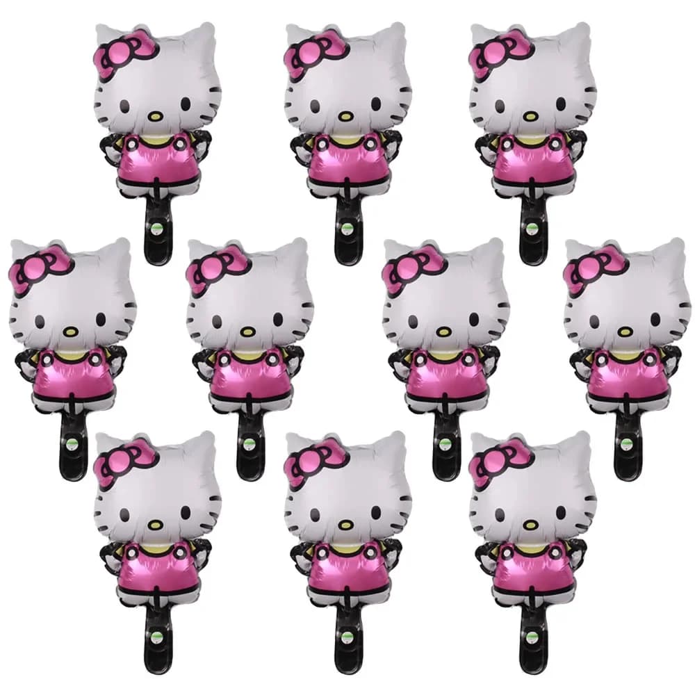 10 Palloncini Mini Hello Kitty, Decorazioni per Feste di Compleanno, Kit Palloncini in Foil Kawaii KT Cat, Regalo per Baby Shower e Giocattoli per Bambine
