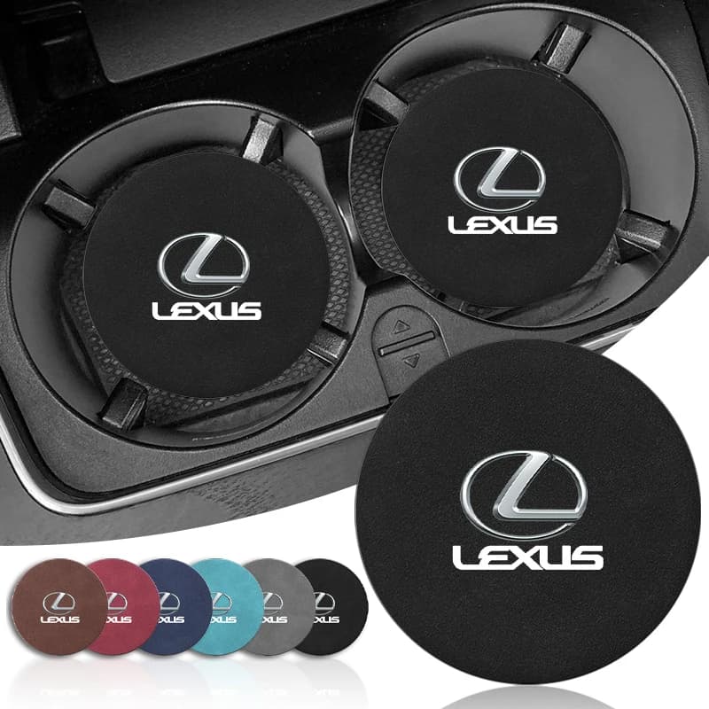 Adesivo per auto, sottobicchiere in pelle antiscivolo, tappetino porta bottiglia per Lexus CT200H IS250 RX300 RX350 RX450H LS460