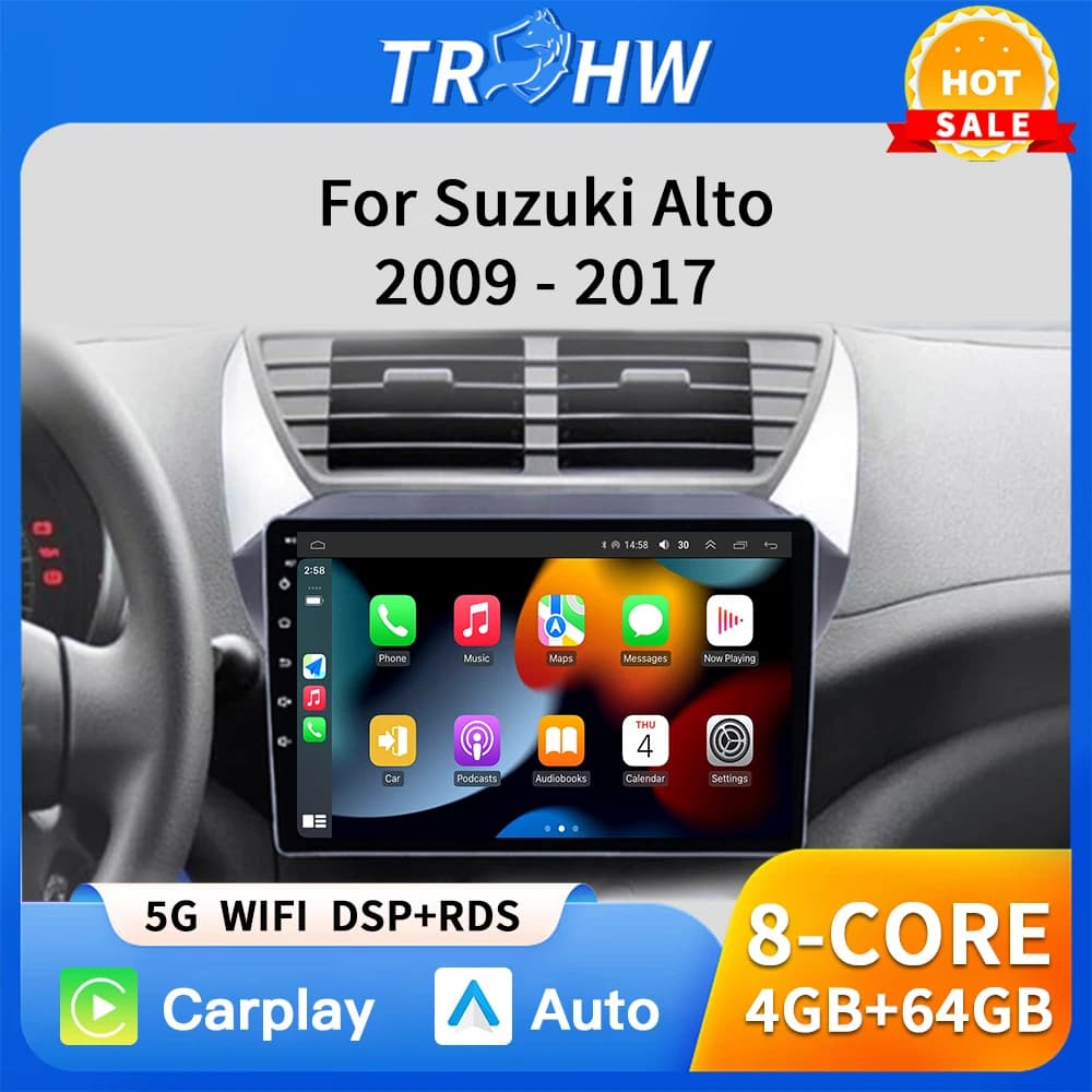 Android 13 Per Suzuki Alto 2009 2010 2011 2012 2013 2014 2015 2016 Multimediale Stereo Lettore DVD Per Auto Navigazione GPS Radio