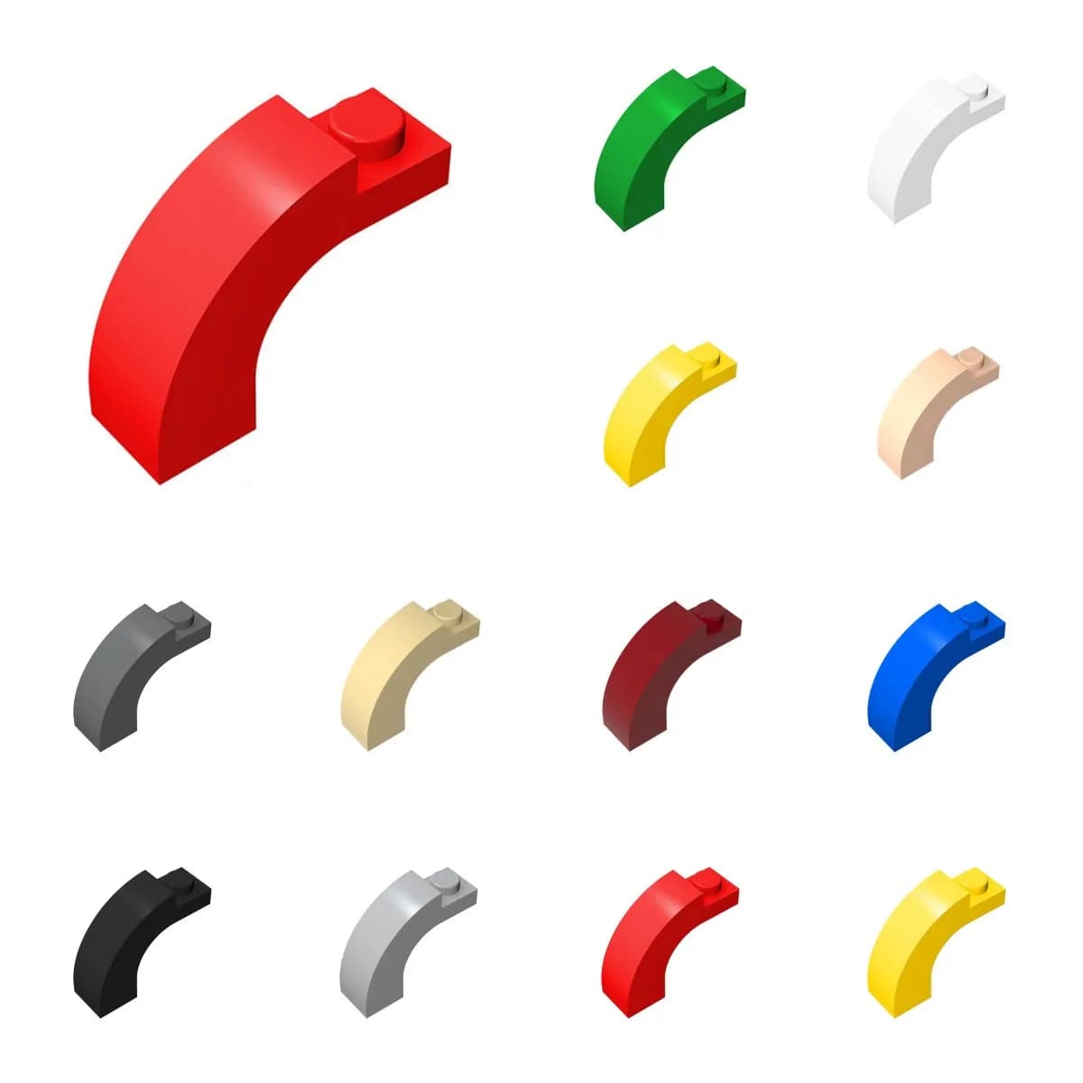 50 pz 6005 92903 Arco di Mattoni Creativo 1x3x2 Parte Superiore Curvo Building Block Giocattolo Accessori Compatibili FAI DA TE MOC Regalo ad alta tecnologia