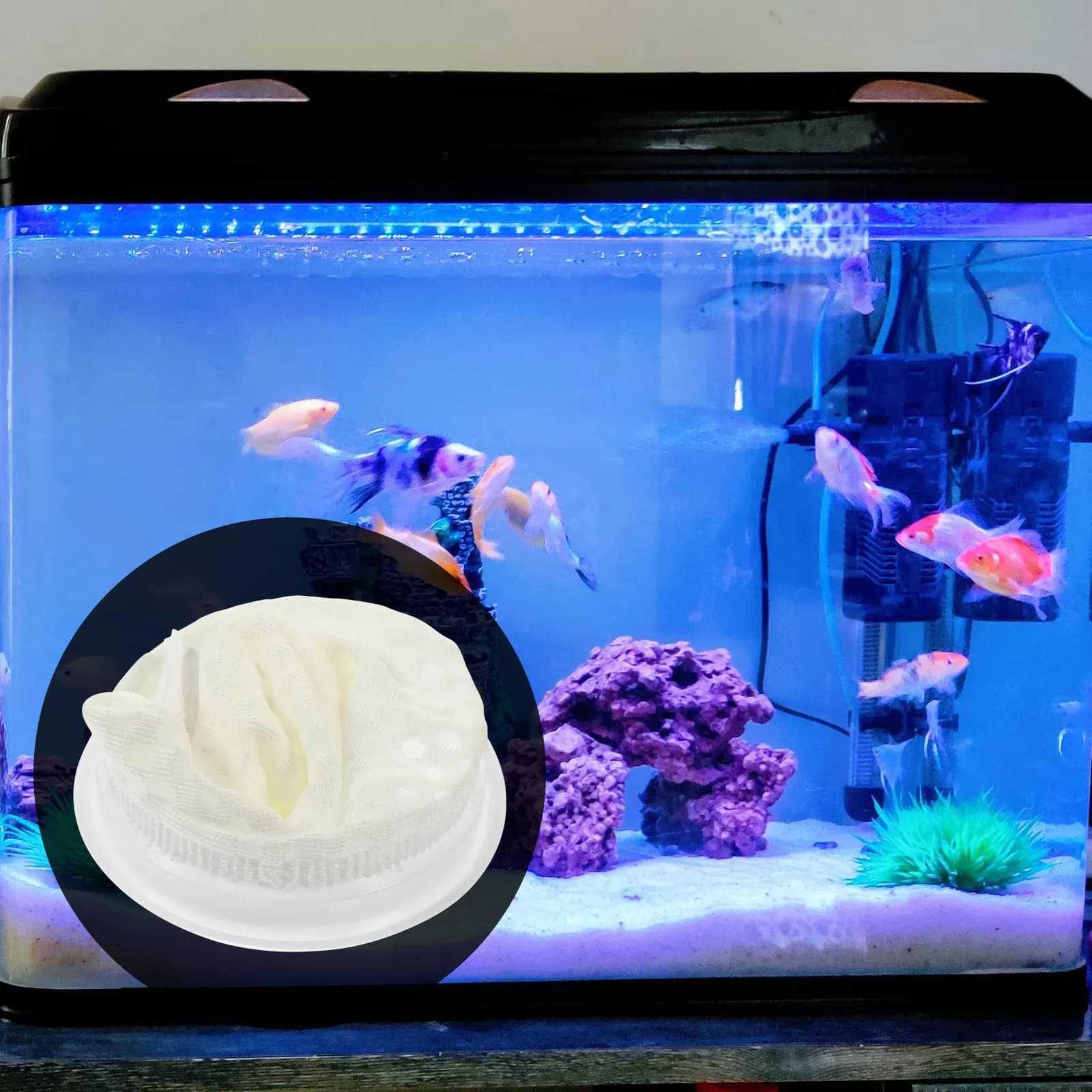 11Pcs Sturdy Washable Aquarium Filter Socks Professional Grade Fish Tank Filtering Bags for Saltwater Tanks Honeycomb Water