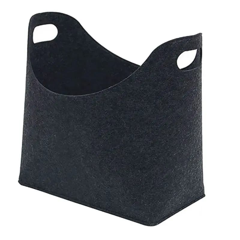 AS63-2PCS Firewood basket for the house, Storage basket, Felt bag for books, Foldable whiteware basket