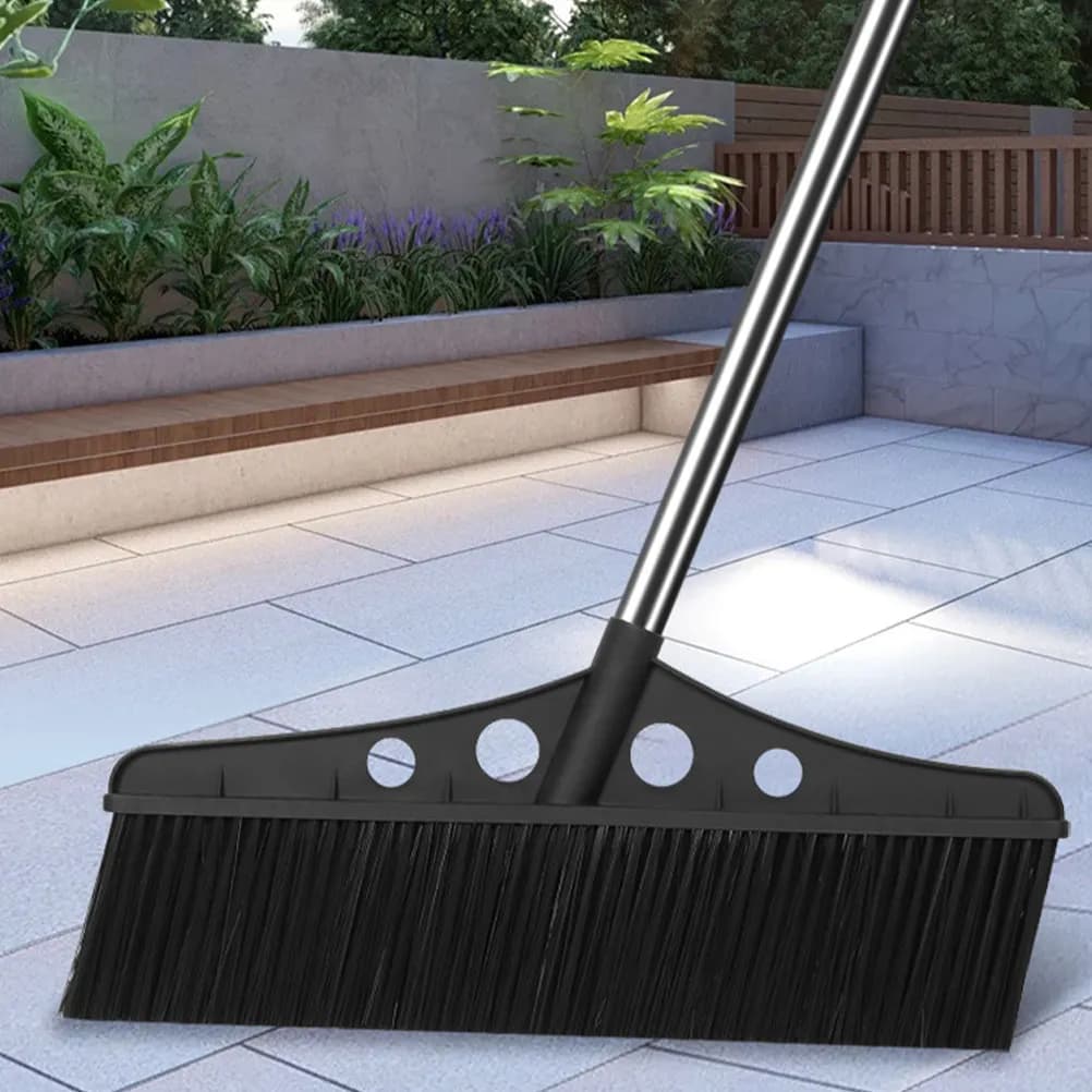 Exterior Cleaning Brush for Garden and Courtyard, Stainless Steel Black, for Heavy Cleaning