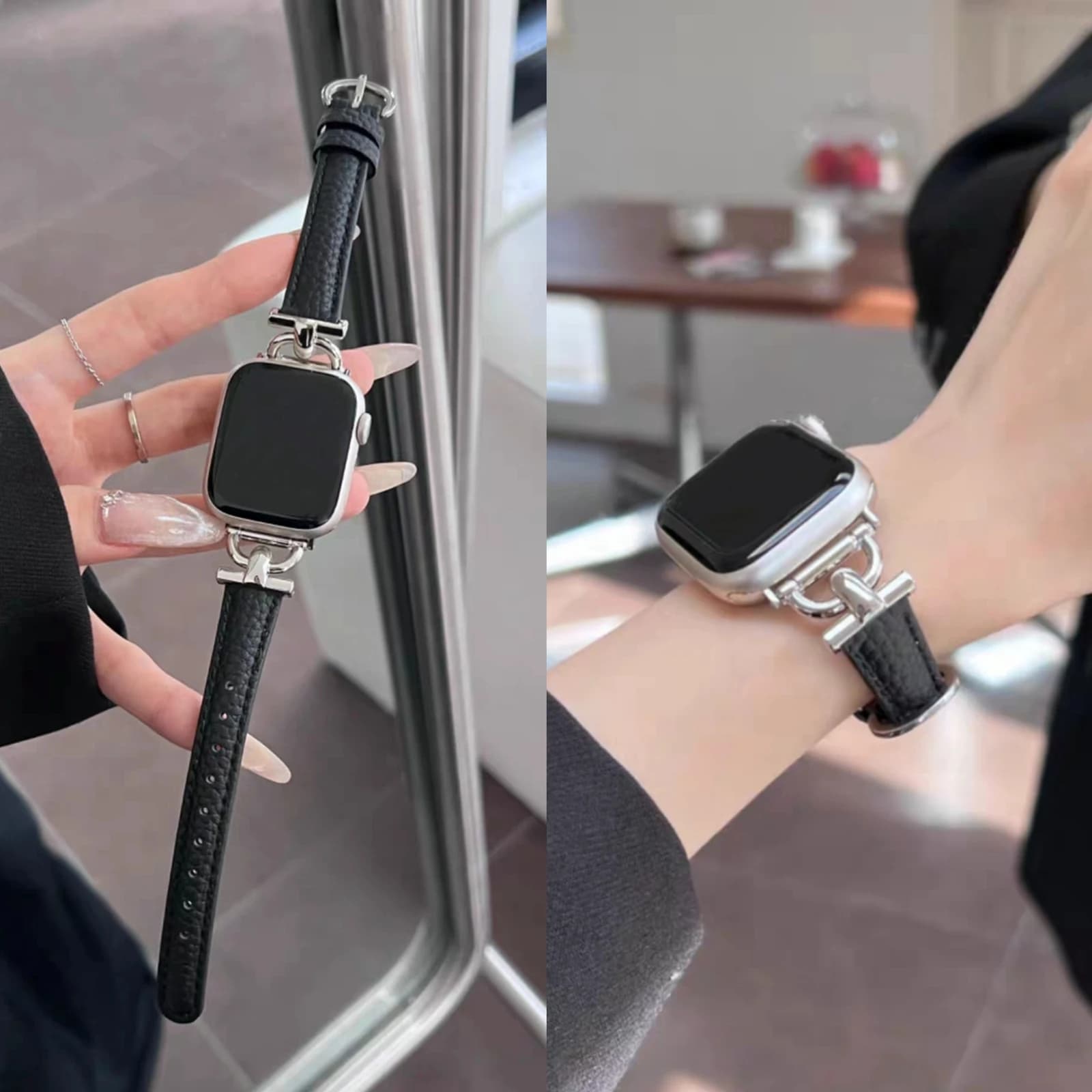 Passante in pelle di moda Correa per cinturino Apple Watch Series Ultra 11/10/9/8/7/6/5/4/3 38mm 40mm 41mm 42mm 44mm 45mm 46mm 49mm cinturino