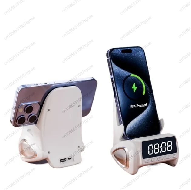 Nuovo altoparlante con staffa bluetooth wireless con sensore intelligente 018 sveglia con cronometraggio per sedia pigra trasporta multifunzione