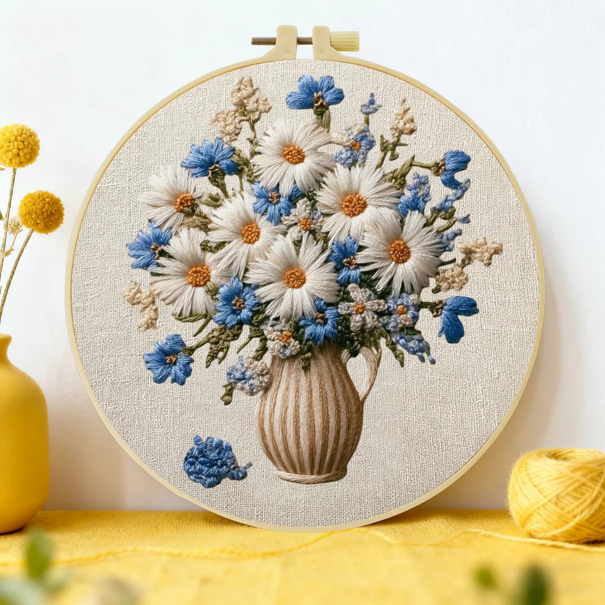 1 pz 20X20 CM/15X15 CM 7.87/6.3 pollici Fiore Ricamo Starter Kit FAI DA TE kit di ricamo FAI DA TE manualidades Ago Arte cucito arte