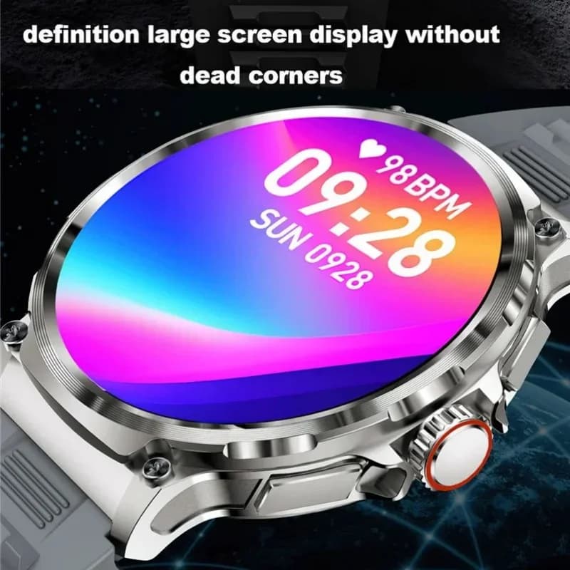 Smartwatch con Schermo Grande da 1,85 Pollici, Chiamate Bluetooth, Monitoraggio Frequenza Cardiaca e Ossigeno nel Sangue, Braccialetto Sportivo per il Fitness