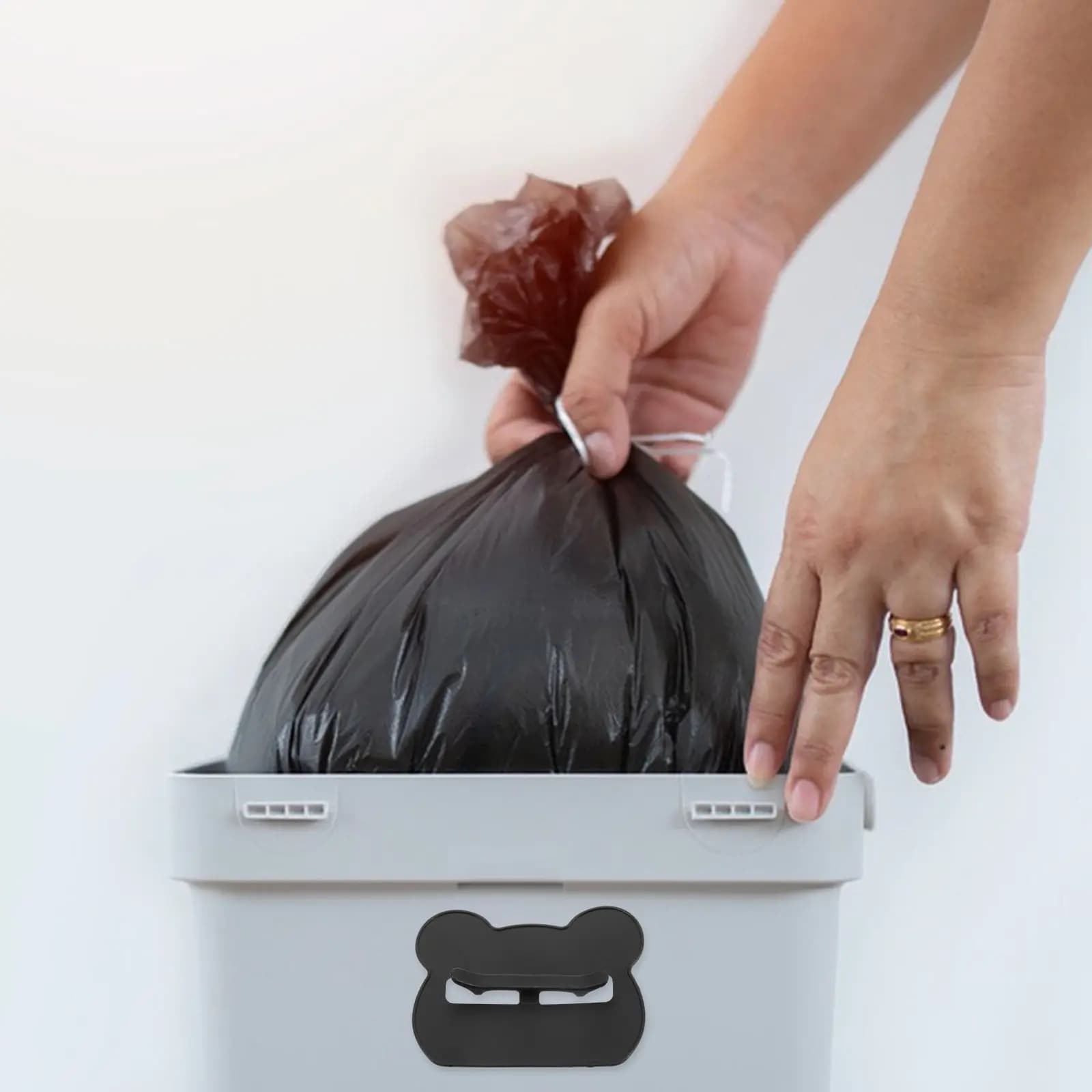 8 Pezzi Fermagli per Sacchi della Spazzatura, Clip Multifunzione per Cestini, Supporto in Plastica per Sacchetti della Spazzatura e per la Spesa