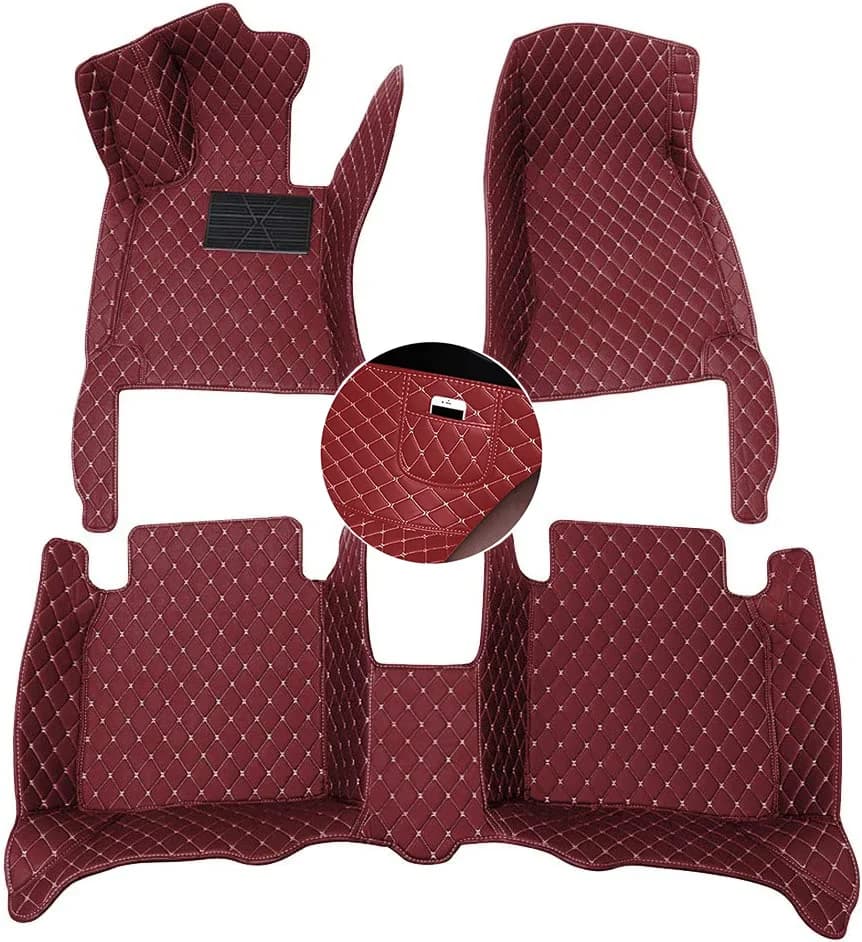 Tappetini Auto Personalizzati per Mercedes Benz Classe A W169 W176 W177 2004-2025, Accessori Tappeti Impermeabili in Pelle