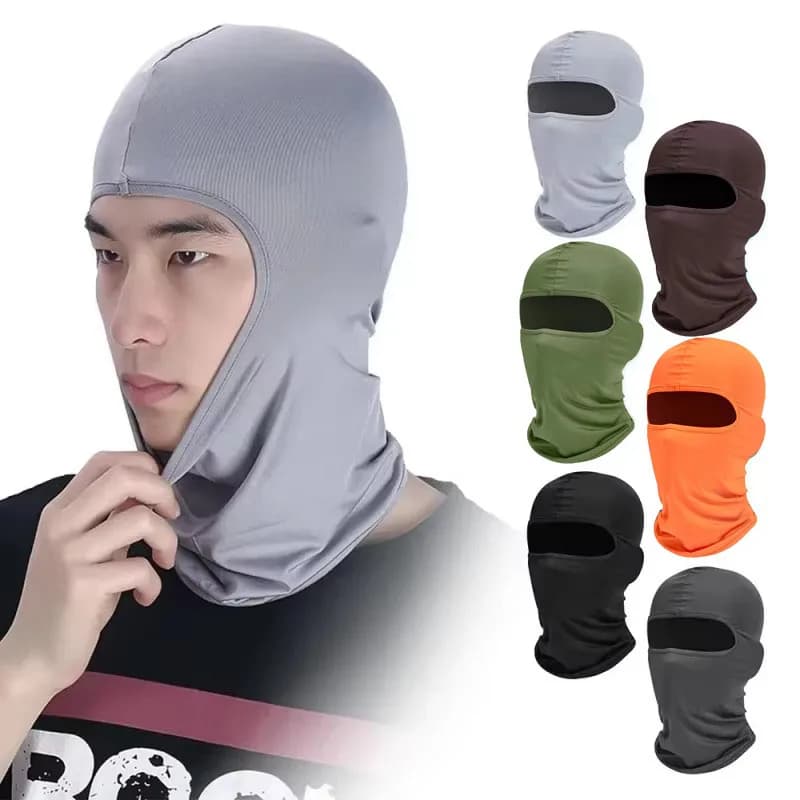 1-3 pezzi passamontagna in Lycra cappuccio moto bandana ciclismo sci cappello viso cappuccio tattico casco per sport all'aria aperta che copre ghetta per il collo