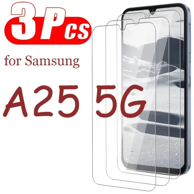 3 pezzi protezione schermo in vetro temperato per Samsung Galaxy A25 A15 A05 A55 A35 vetro del telefono per Samsung A54 A34 A74 A24 A14 vetro