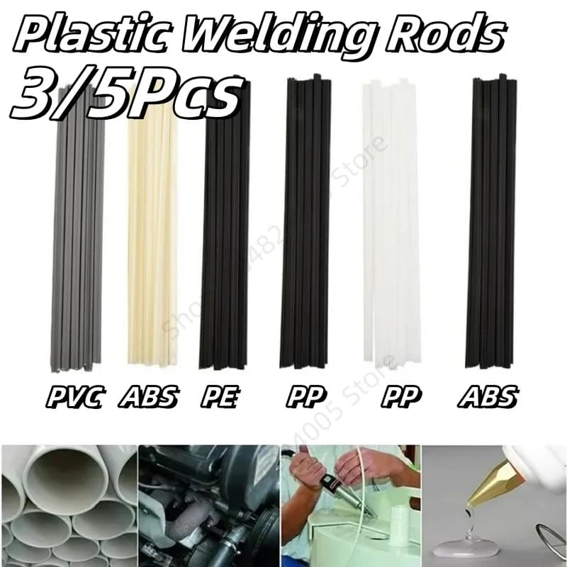 3/5 pezzi bacchette per saldatura in plastica set ABS/PP/PVC/PE elettrodi per riparazione paraurti auto bastoncini accessori per saldatura kit saldatore pistola ad aria calda