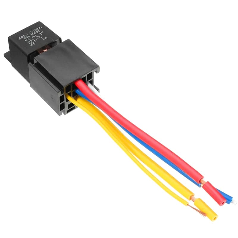 Relè Auto Impermeabile 12V 80A 5 Pin DC AMP SPDT + Pratica Presa per Avviamento Auto, Relè Universale per Veicoli