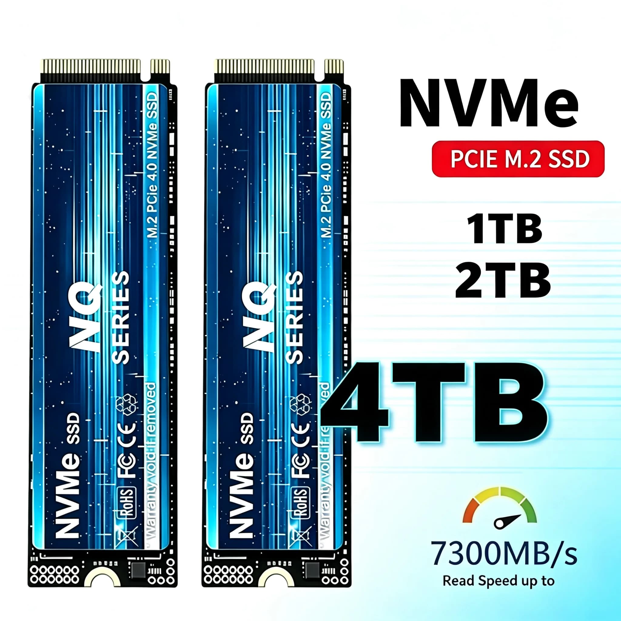 High-Speed M.2 NVMe PCIe 4.0 SSD 1/2/4TB Gaming Internal Drive for PS5 Laptop Desktop PC - Storage Upgrade - New Original
