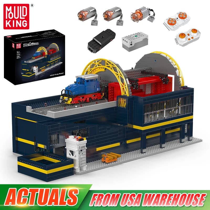 Mould King 17094 Technical Train Toys The Motorized Railcar Rotary Dumper Building Block Assembly Locomotive Brick Kids Gift