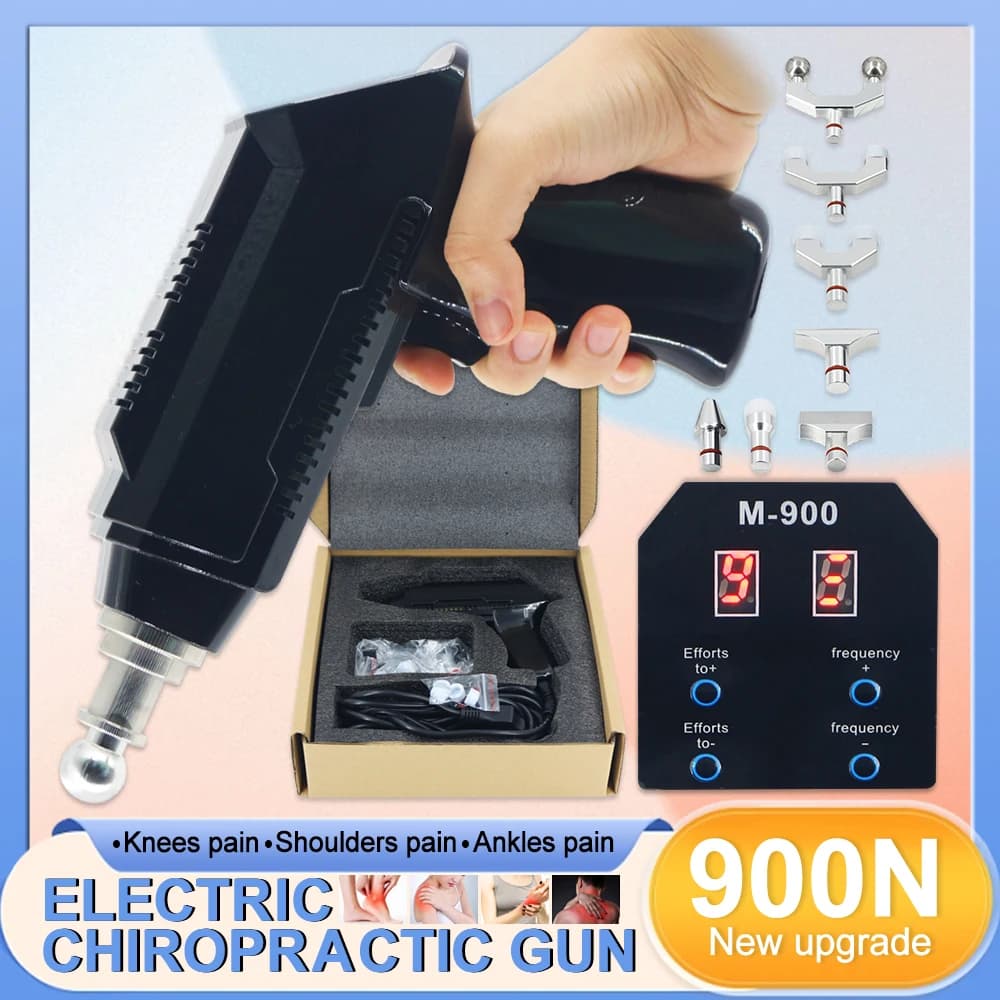 900N Electric Chiropractic Massage Gun Activation therapy Spine Correction Body Relaxation Massage Chiropractic Adjustment Tool