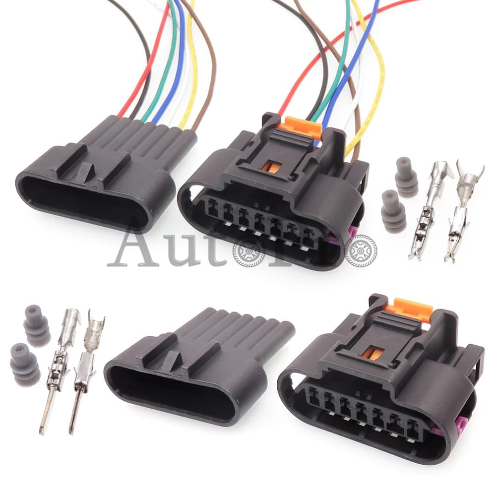1 Set 7 fori 1930-0958 PP10000888 Automobile maschio femmina connettore del cablaggio bobina di accensione automatica presa impermeabile