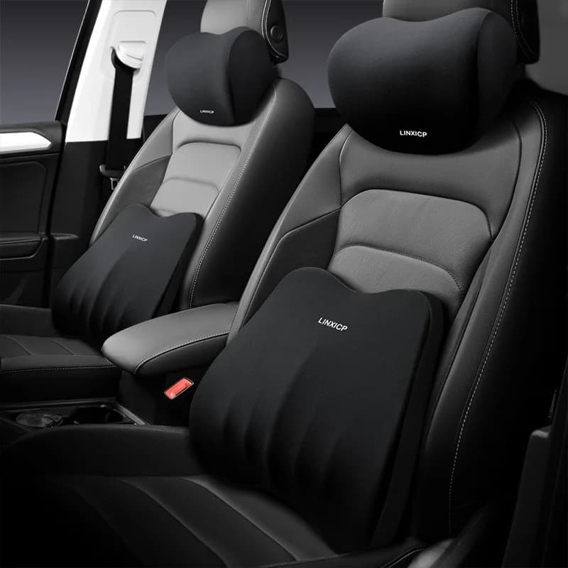 Cuscino per il collo dell'auto supporto lombare poggiatesta morbido Memory Foam poggiatesta supporto per la testa cuscino per la vita accessori interni per auto