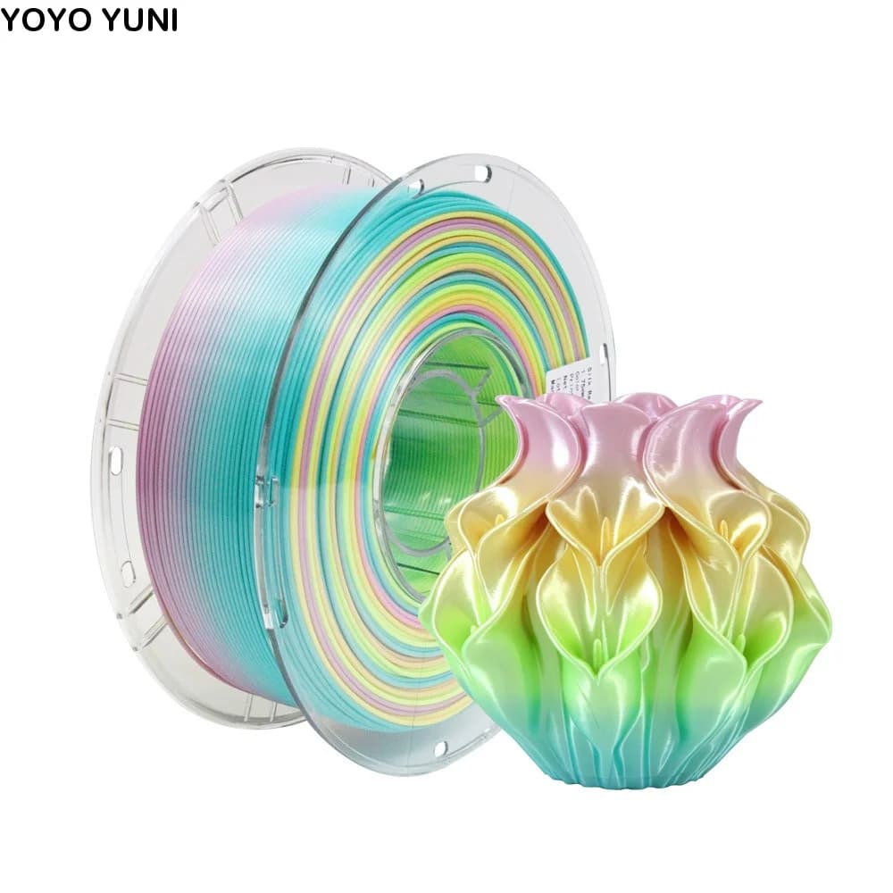 Universal 1.75mm 3D Printer Filament Rainbow Color PLA PLA Filament Layer Adhesion Multi-Color PETG Filament Artistic Use