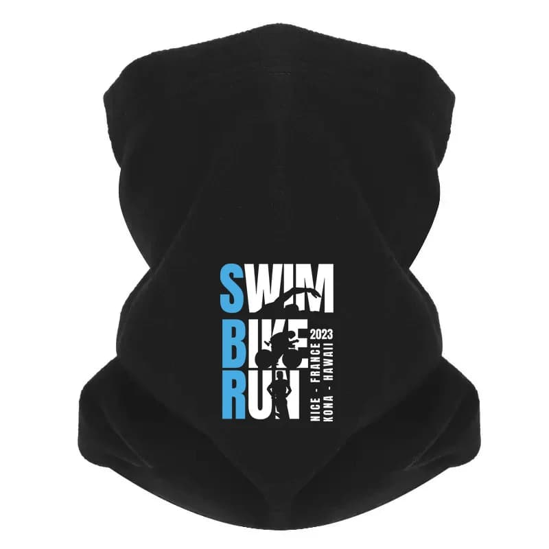 Swim Bike Run 2023 France Hawaii Kona Nice Men Outdoor Scarf Mask Neck Gaiter Hat Women cap Headgear Windproof Keep Warm Winter