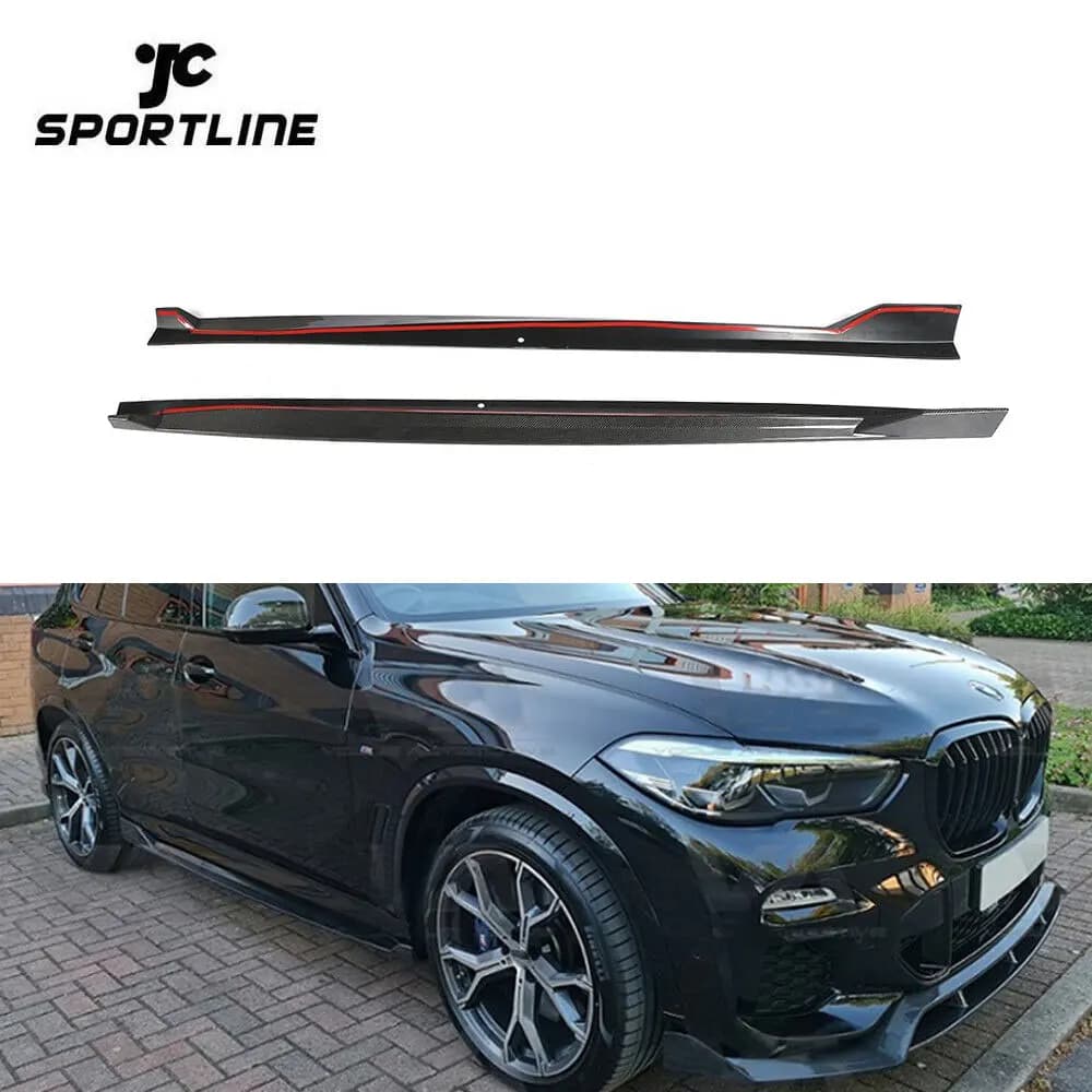 Carbon Fiber Side Skirts Extensions For BMW X5 G05 M-Tech Utility 4-Door 2019