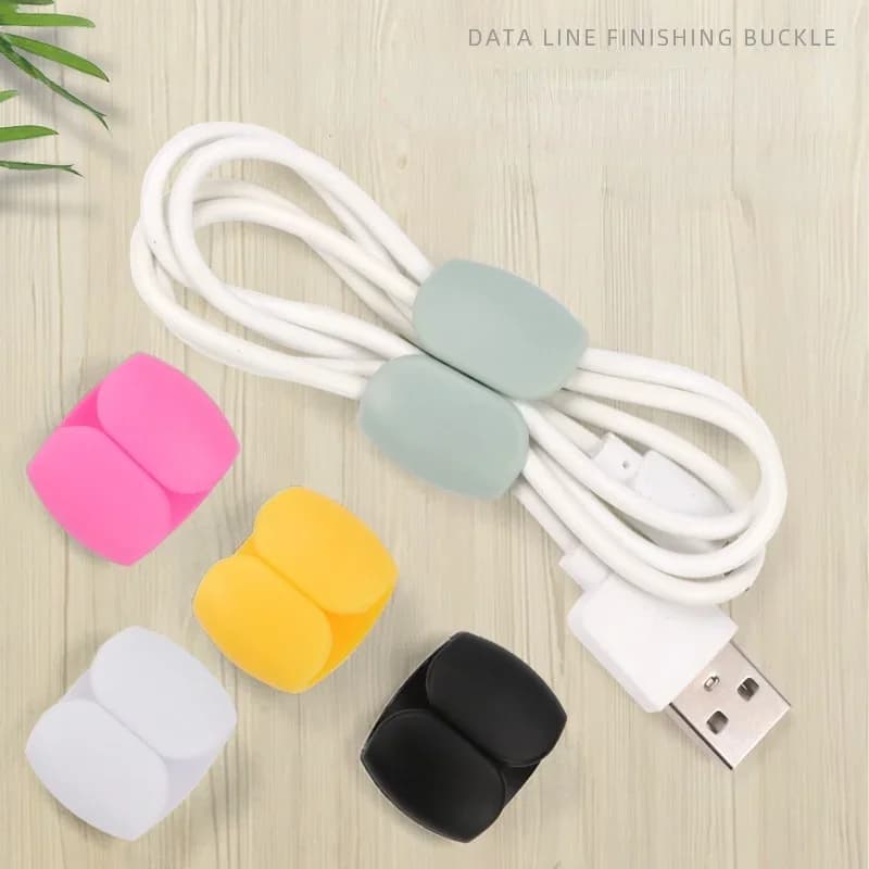 4 pz/lotto piccolo avvolgicavo moda portatile da viaggio supporto per caricatore USB organizzatore da scrivania cavo per la decorazione del desktop di casa