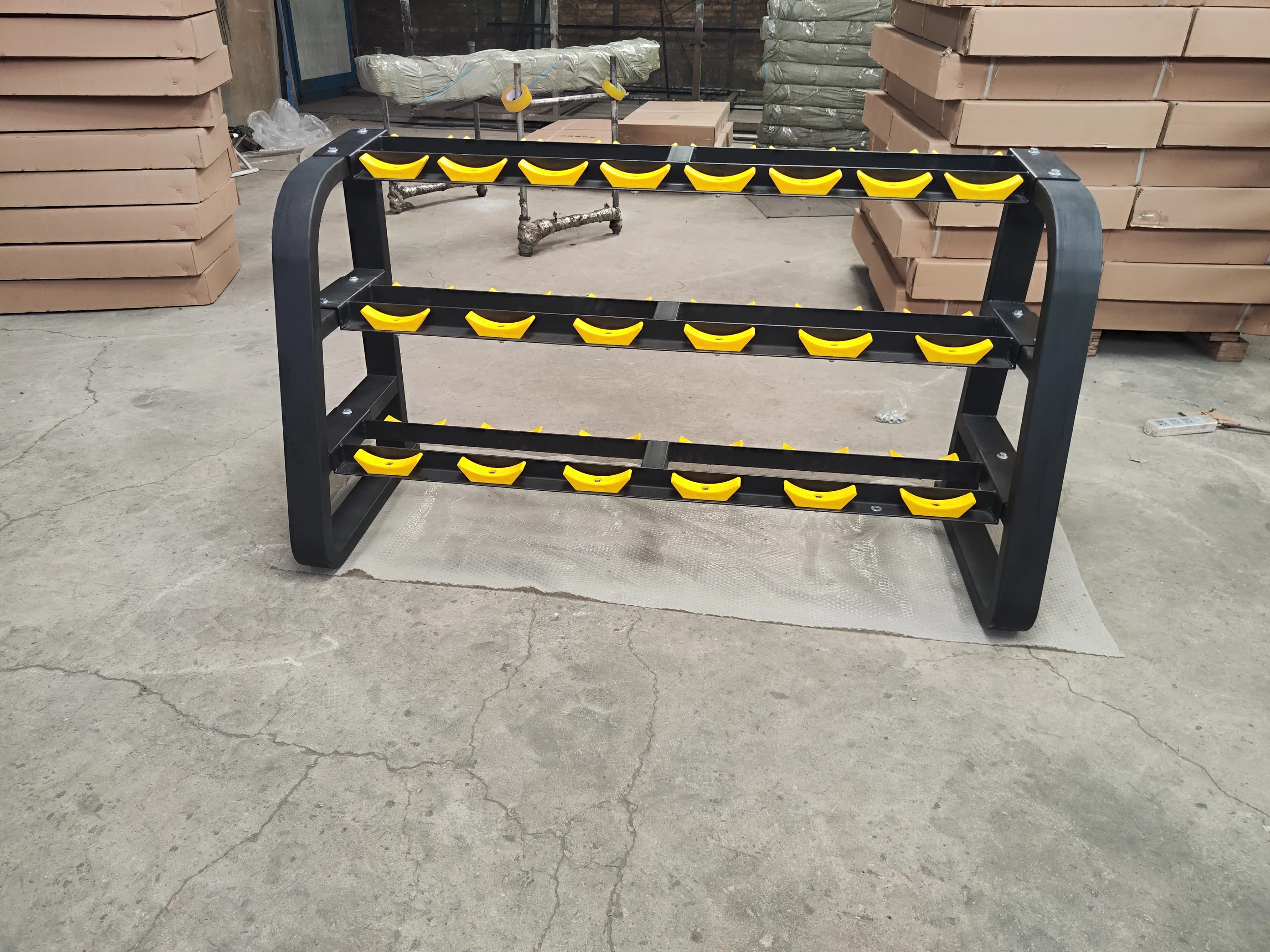 2026 Modern Style Indoor Use Unisex Hex Dumbbell Rack Steel/Metal Safety Durable Weight Storage Non-Foldable
