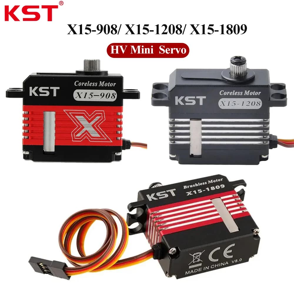 KST X15-908 V8.0 / X15-1208 /X15-1809 V8.0 Brushless HV Mini Digital Metal Gear Glider Servomotore per elicotteri RC e aeroplani
