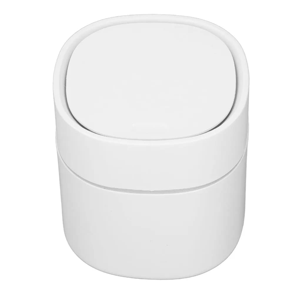 Portable Push Button Lid Mini Desktop Trash Can Small Debris Storage Can Desk Trash Can With Lid Coffee Table
