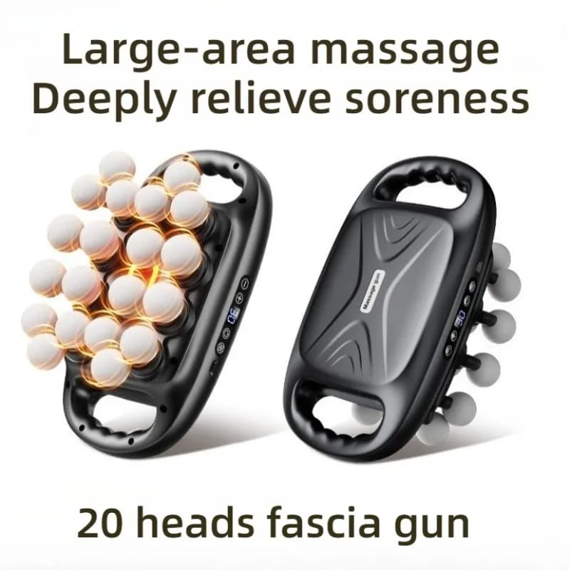 Massage Gun 20 Heads with Bionic Heating, High Frequency Vibration, Professional Portable Massage Machine
