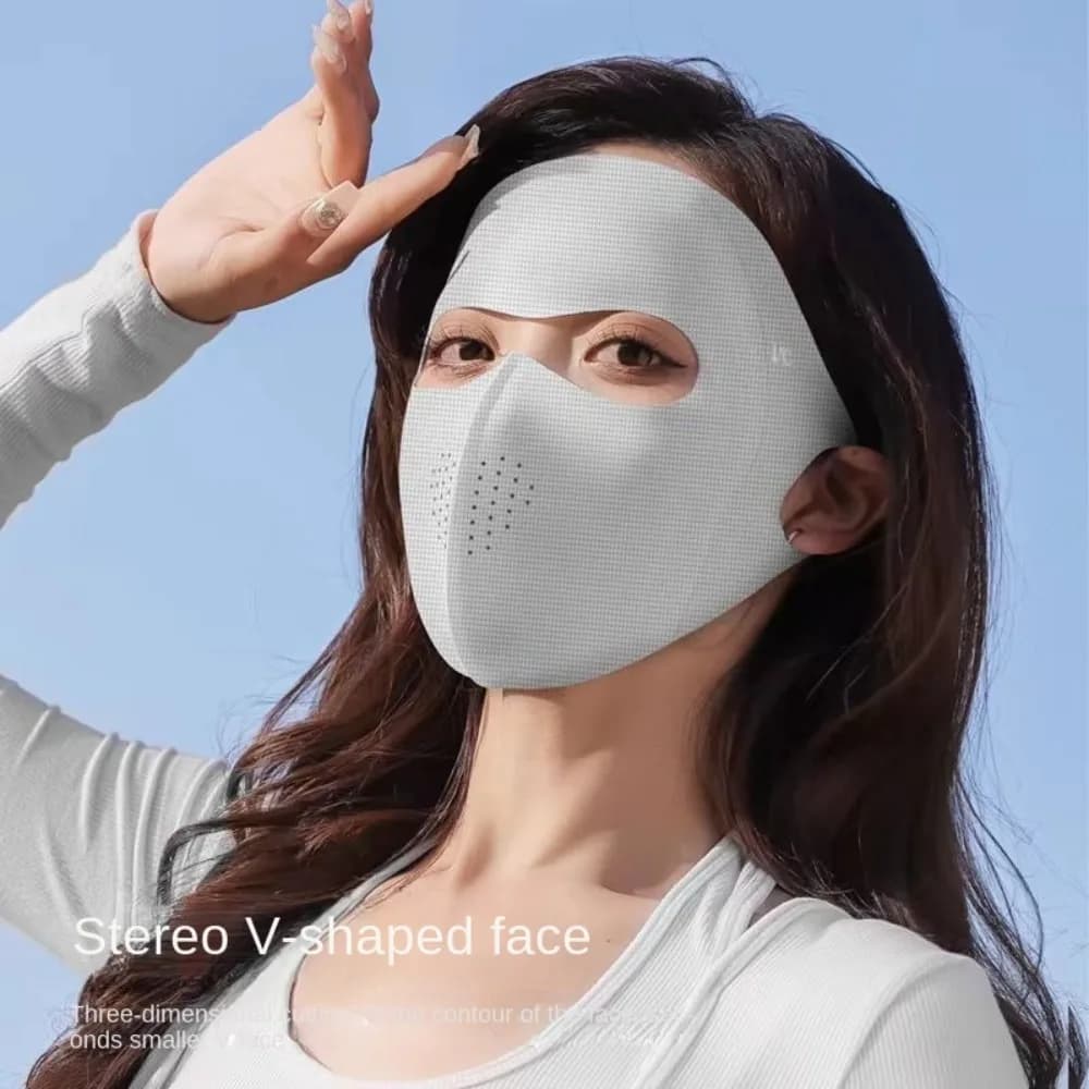 New Breathable Anti-UV Ice Silk Mask, Solar Protection, Cover, Open Sports Scarf