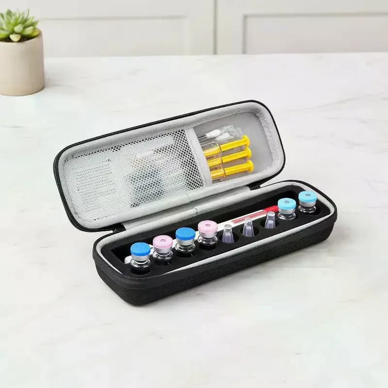 Practical 3ML Insulin Vial Storage Case 9 Slots Waterproof Insulin Vial Protector EVA Shockproof Essential Oil Case Diabetics