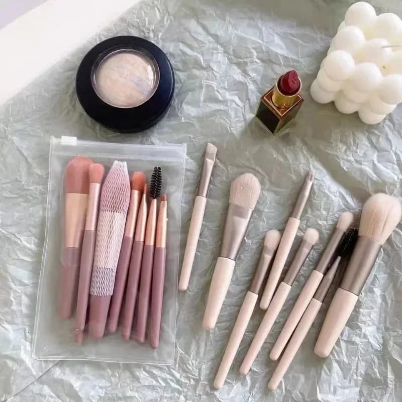 8 pezzi pennello per trucco portatile ombretto fondotinta miscelazione trucco morbido e soffice cosmetici correttore pennello per trucco forniture per trucco