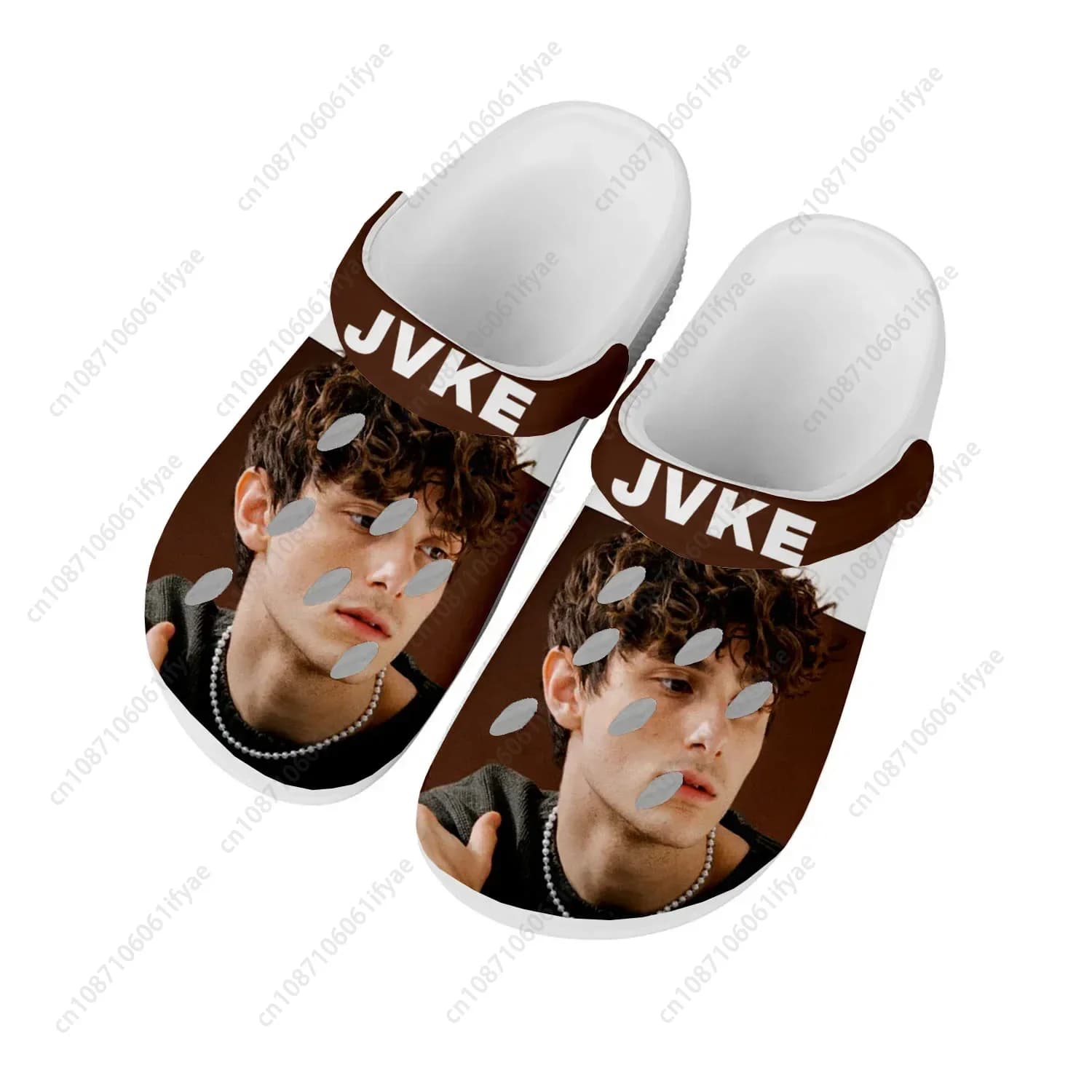 JVKE Zoccoli da Casa Popolari per Cantanti di Musica Pop, Scarpe Acquatiche Personalizzate, Zoccoli da Giardino Traspiranti per Uomo, Donna e Ragazzo, Ciabatte da Spiaggia con Fori