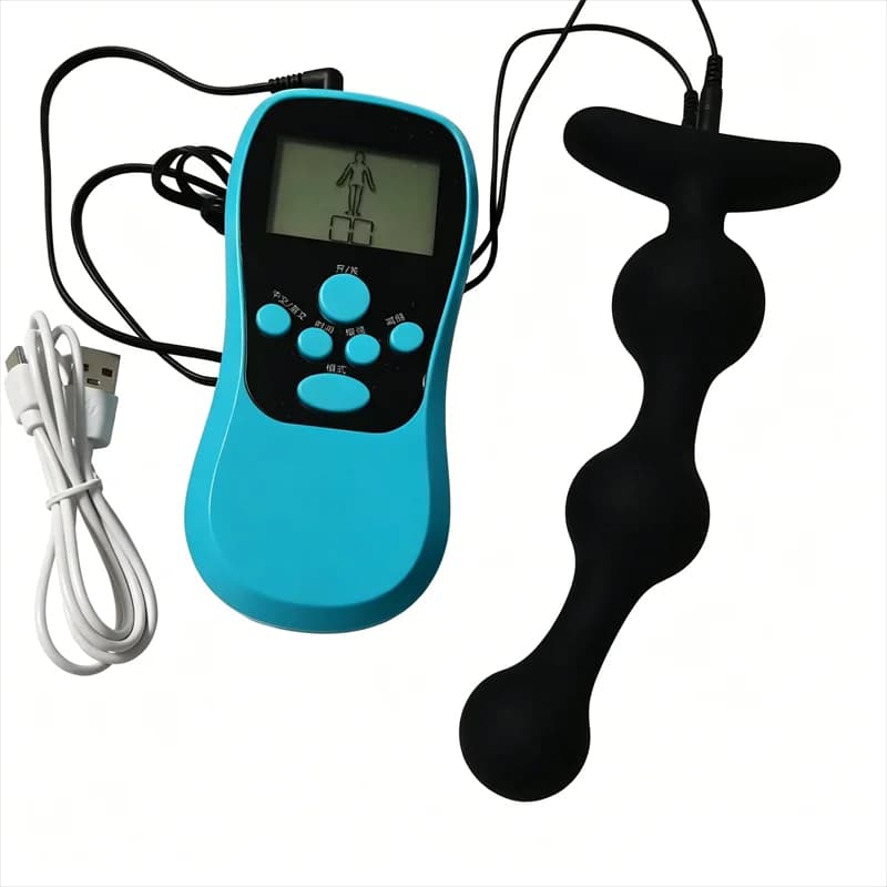 Soft Silicone Anal Beads Butt Plug Big Ball Prostate Massage 8 Modes Electric Shock Sex Toys for Women Men Adult Games