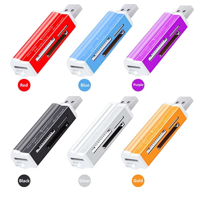 Lettore di schede Micro SD 4 in 1 Lettore di schede di memoria USB Flash per Memory Stick Pro Duo Micro SD/T-Flash/M2/MS Adattatore SD