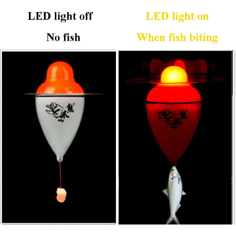Smart Fishing Float Alarm Fish Bait LED Light Automatic Night Electric Buoy Strike Indicator Bighead Carp Intelligent Bobber