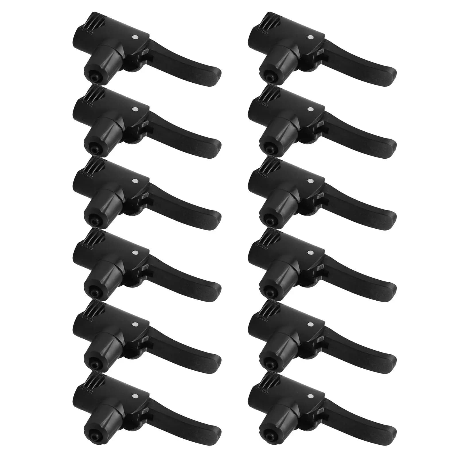 Set di adattatori per valvole per pompa da bicicletta, 12 pezzi, adattatore per pompa ad aria nero, compatibile con tutti i pneumatici per biciclette, facile installazione, a prova di perdite