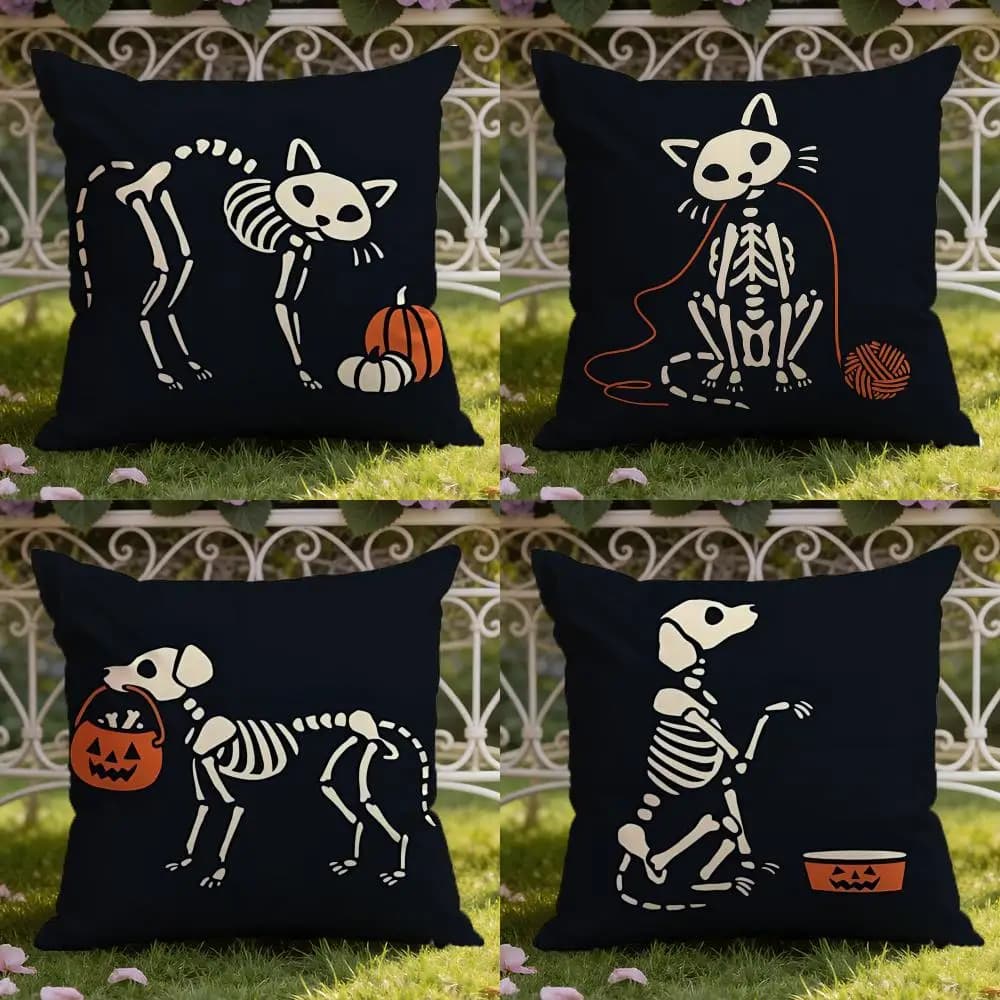 Fodera per cuscino natalizia di Halloween per casa e auto: reversibile per un comfort premium