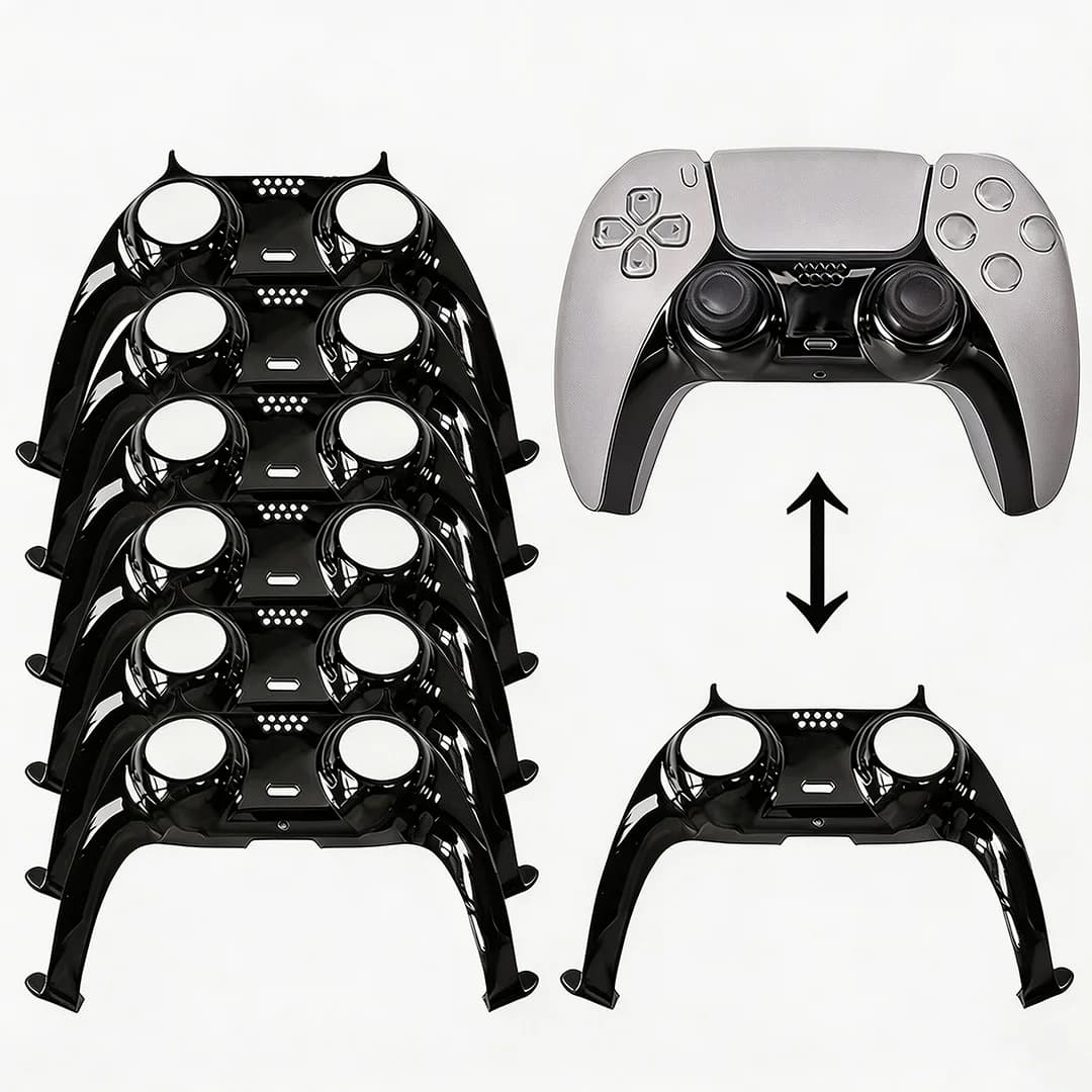 100PCS Black Glossy Surface Decorative Strip For PS5 Controller Shell For PS5 ABS Replacement Shell For Playstation5 Accessories