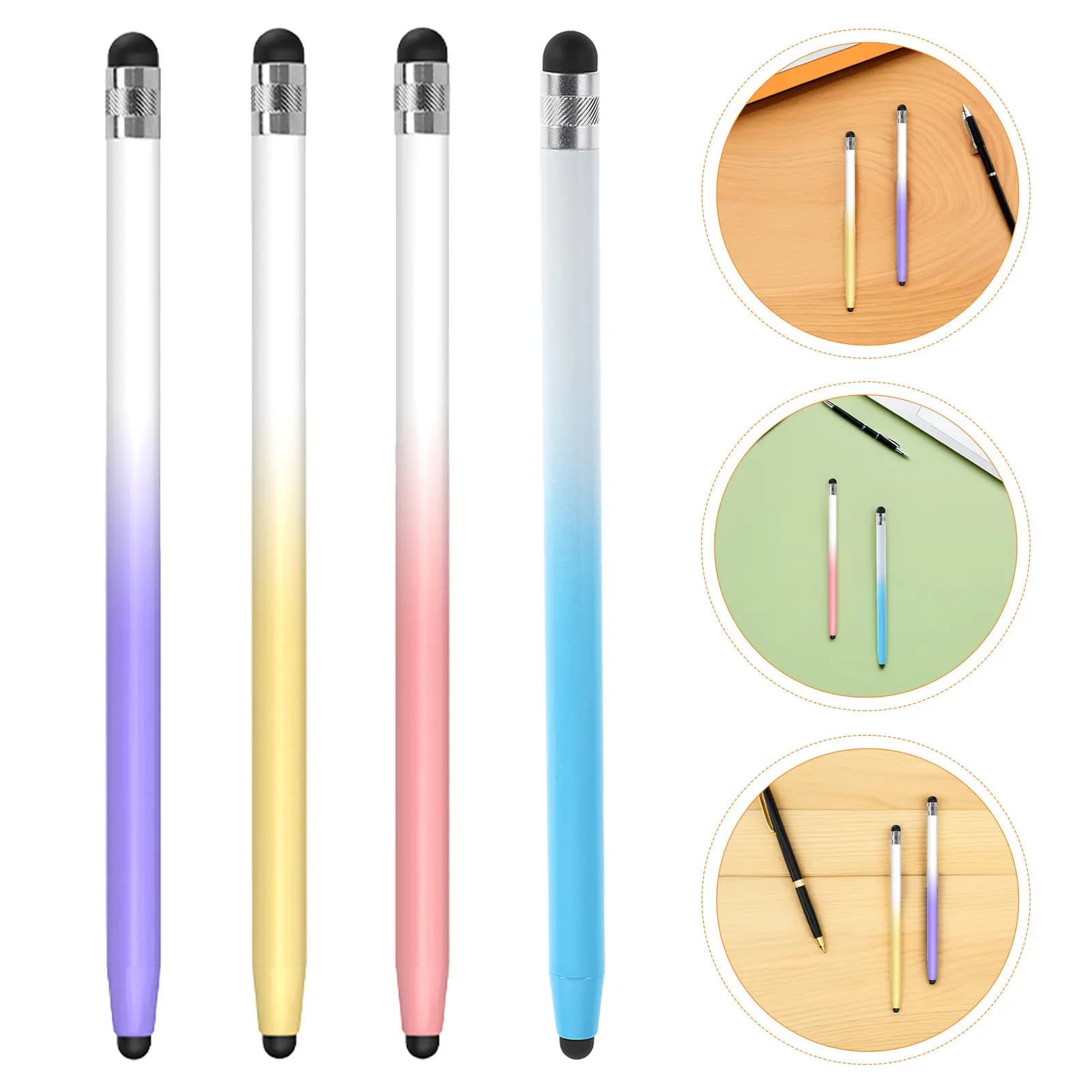 4Pcs Universal Stylus Pens Touchscreen Capacitive Pen for Tablets Phones Precise Drawing Writing Navigation Comfortable Grip