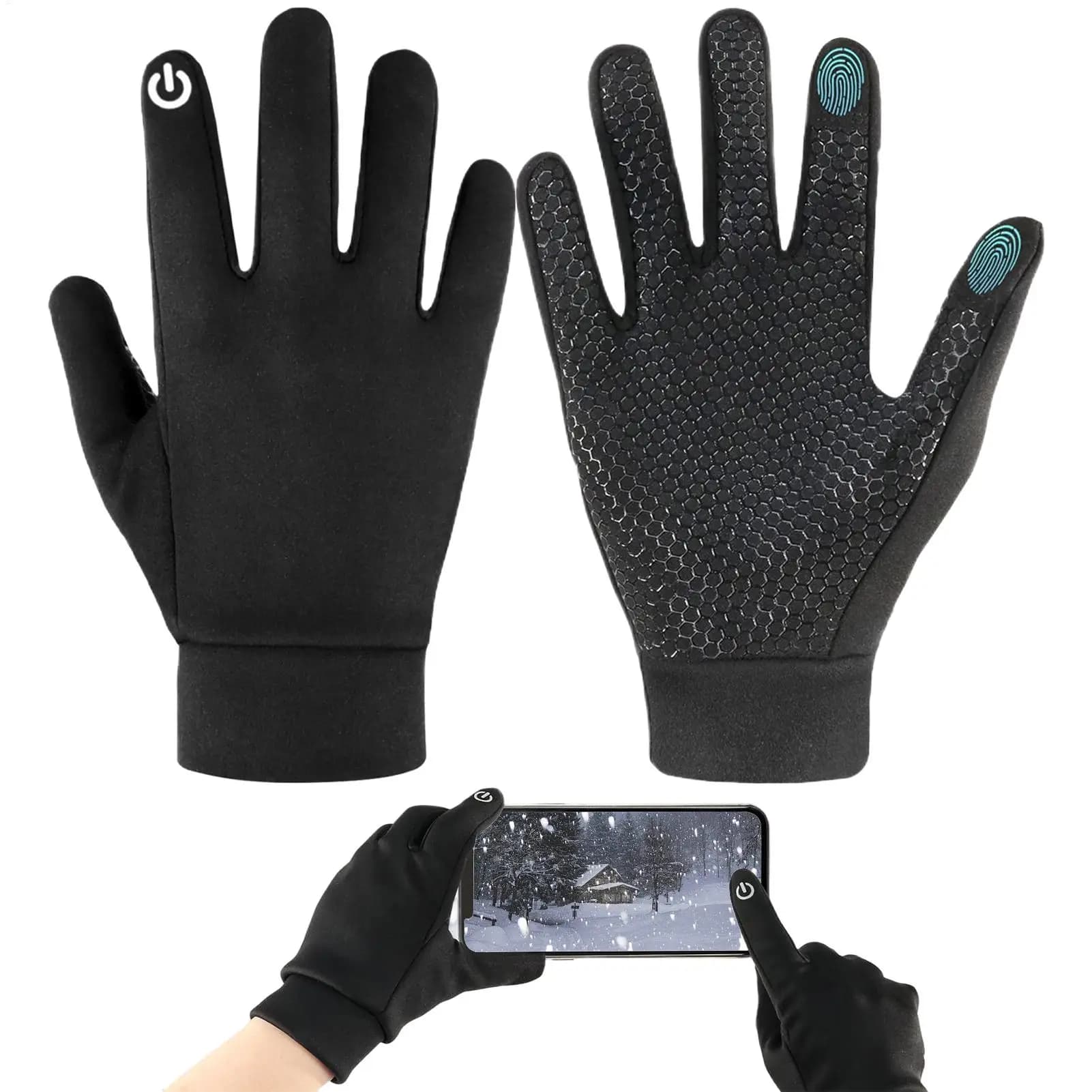 Guanti invernali per bambini Guanti caldi touchscreen Guanti isolati per bambini per corsa invernale Ciclismo Sci Escursionismo all'aperto Sport