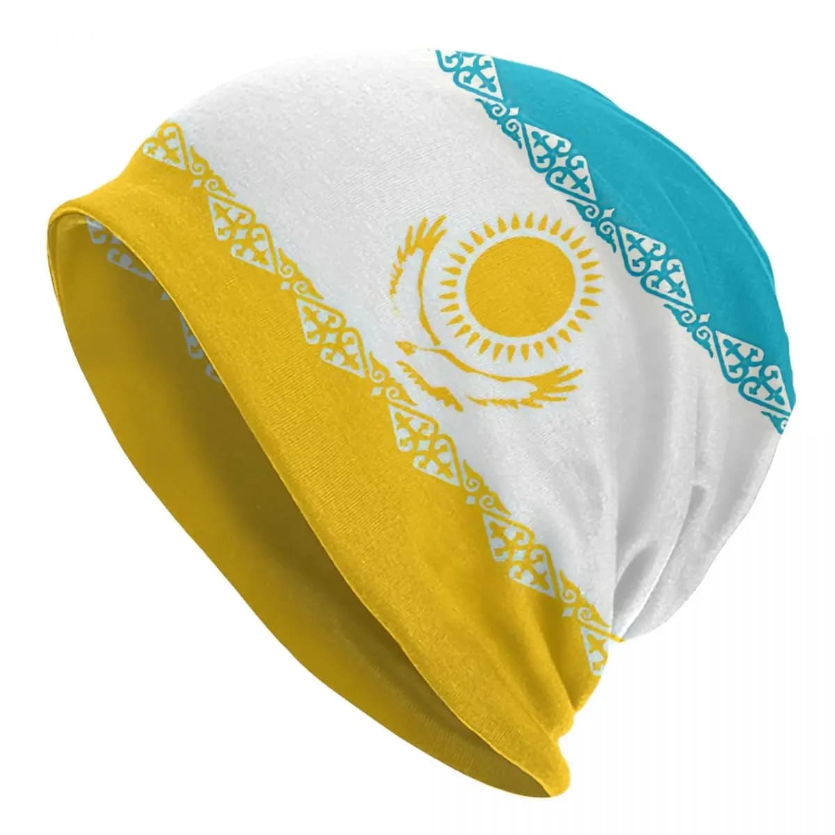 Kazahstan Flag Bonnet Hat Goth Street Skullies berretti cappelli Unisex Warm Dual-use Caps