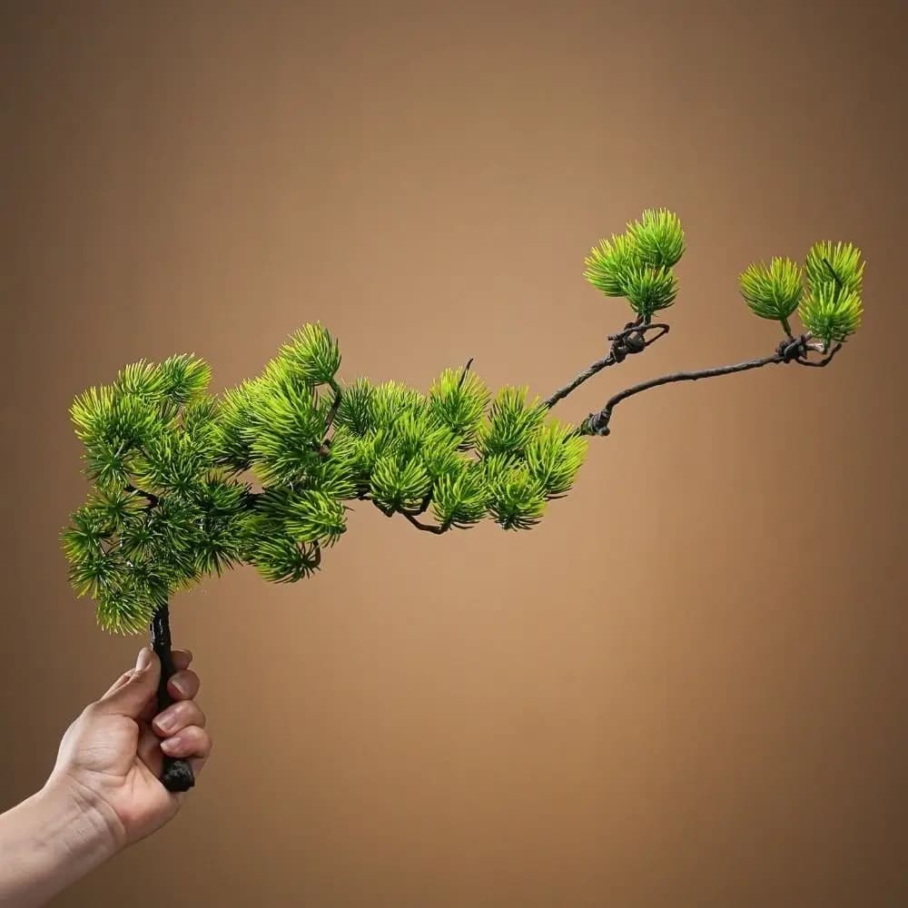 Flower Arrangement Realistic Bonsai Pine Tree Flexible Plastic Artificial Plant Decorative Simulated Pine Foyer Decor
