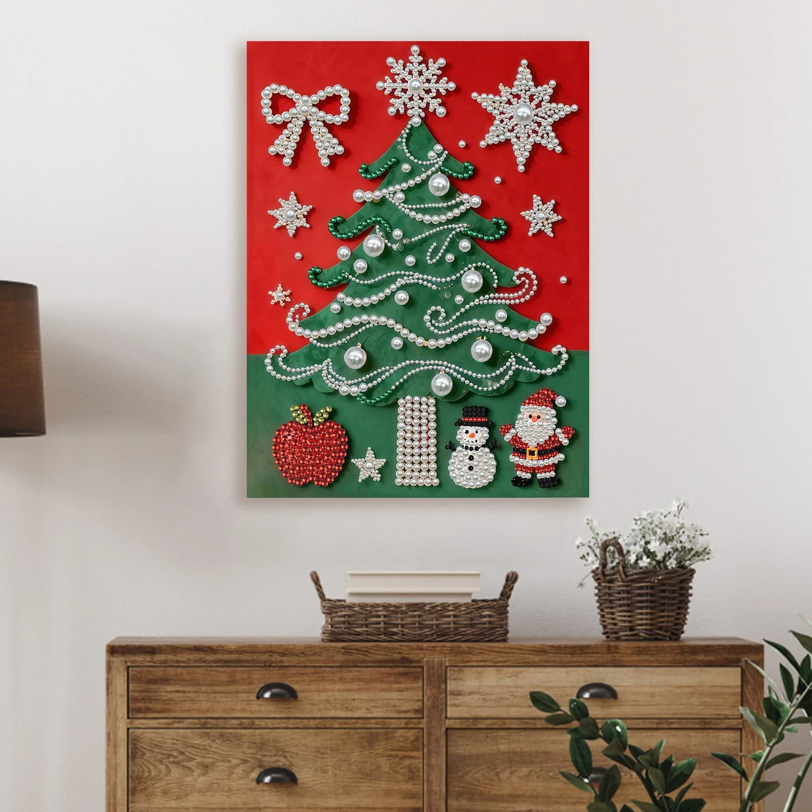 Kit Artistico Fai-da-Te per Pittura con Perle con Cornice, Dipinti con Gemme e Perle, Arte e Artigianato 30x40cm per Adulti/Principianti, Regalo, Decorazione Casa